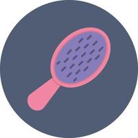 Hair Brush Flat Circle Multicolor vector