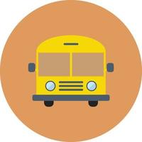 Bus Flat Circle Multicolor vector