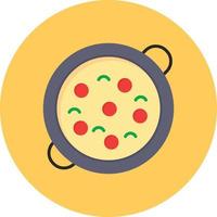 Paella Flat Circle Multicolor vector