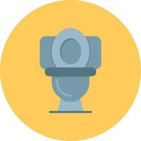 Toilet Flat Circle Multicolor vector