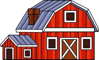 Farmhouse Stock Cartoon Colored Clipart vector