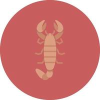 Scorpion Flat Circle Multicolor vector