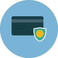 Security Payment Flat Circle Multicolor vector