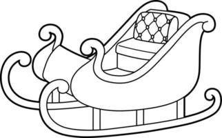 X-Mas Sleigh Vehicle Coloring Page for Kids