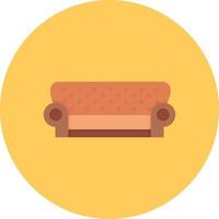 Sofa Flat Circle Multicolor vector