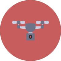 Drone Flat Circle Multicolor vector