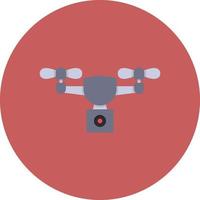 drone círculo plano multicolor vector