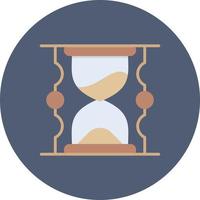 Sand Watch Flat Circle Multicolor vector