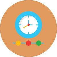 Past Time Flat Circle Multicolor vector