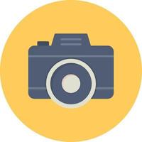 Photo Camera Flat Circle Multicolor vector