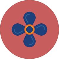 Propeller Flat Circle Multicolor vector