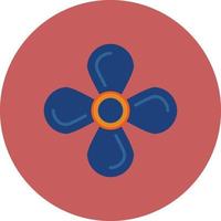 Propeller Flat Circle Multicolor vector