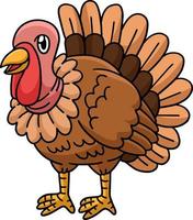 Turkey Animal Cartoon Colored Clipart Illustration vector