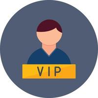 Vip Flat Circle Multicolor vector