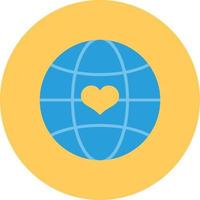Globe Flat Circle Multicolor vector