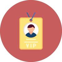 Vip Pass Flat Circle Multicolor vector