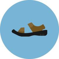 Sandal Flat Circle Multicolor vector