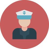 Captain Flat Circle Multicolor vector