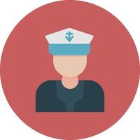 Captain Flat Circle Multicolor vector