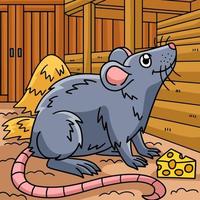 ilustración de dibujos animados de color animal de ratón