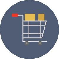 trolley flat circle multicolor vector