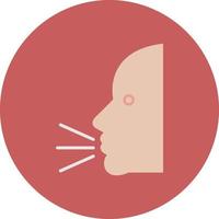 Speak Flat Circle Multicolor vector