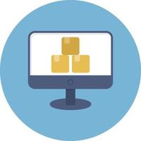 Online Order Flat Circle Multicolor vector