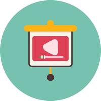 Video Presentation Flat Circle Multicolor vector