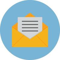 Envelope Flat Circle Multicolor vector