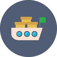 Ship Broker Flat Circle Multicolor vector