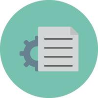 Document Setting Flat Circle Multicolor vector