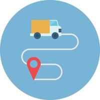 Service Logistics Flat Circle Multicolor vector