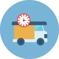 On Time Delivery Flat Circle Multicolor vector