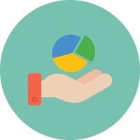 Pie Chart Flat Circle Multicolor vector