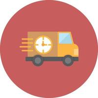 Fast Delivery Flat Circle Multicolor vector