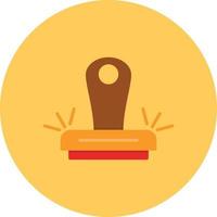 Stamp Flat Circle Multicolor vector