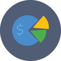 Pie Chart Flat Circle Multicolor vector