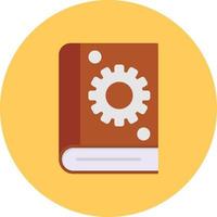 Setting Book Flat Circle Multicolor vector