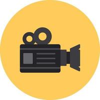 Video Camera Flat Circle Multicolor vector