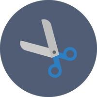 Scissor Flat Circle Multicolor vector