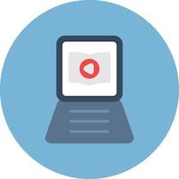 Video Tutorial Flat Circle Multicolor vector