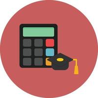 Calculator Flat Circle Multicolor vector