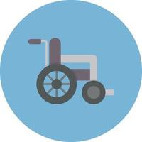 Wheel Chair Flat Circle Multicolor vector