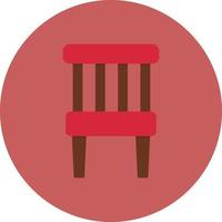 Chair Flat Circle Multicolor vector