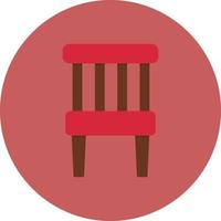 Chair Flat Circle Multicolor vector