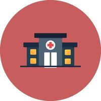 Hospital Flat Circle Multicolor vector