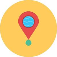 Location Flat Circle Multicolor vector