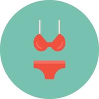 Bikini Flat Circle Multicolor vector