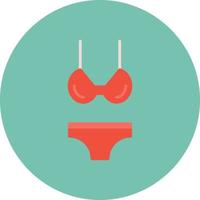 Bikini Flat Circle Multicolor vector