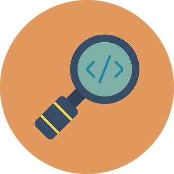 Code Flat Circle Multicolor vector